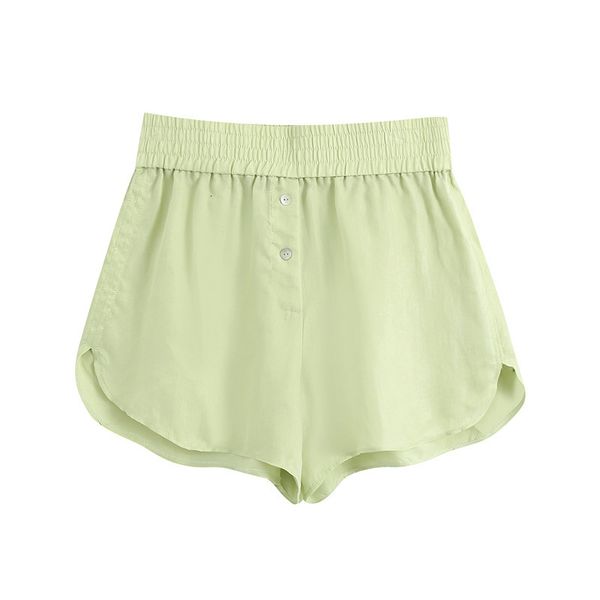 

2021 new women fashion buttons decorative loose shorts high elastic waist female short pants pantalones ufgl, White;black