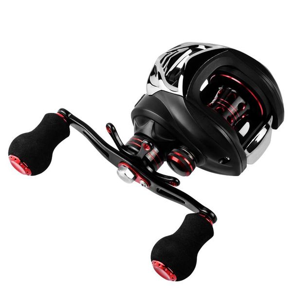 

baitcasting reels reel 8.1:1 12+1bb bass fishing 8kg max drag left right hand reinforced nylon body white