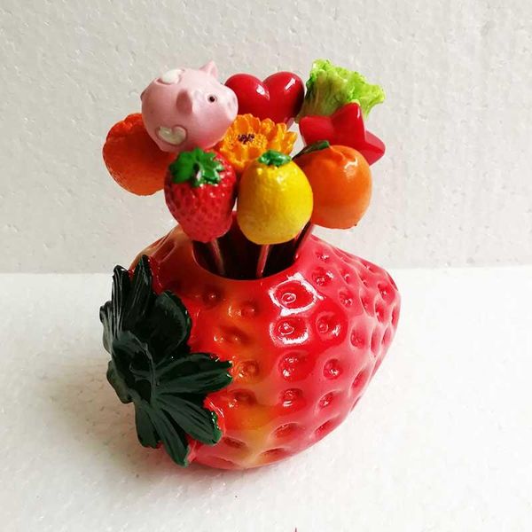 

forks fruit toothpick holder for mini star heart cake dessert pick decor