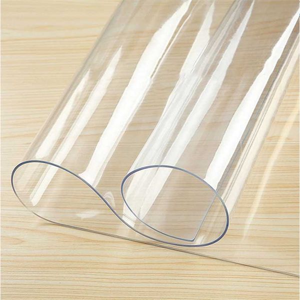 Pano de mesa PVC Transparente impermeável piso tapete café à prova de copo macio tampa de vidro pvc 1.0mm 211103