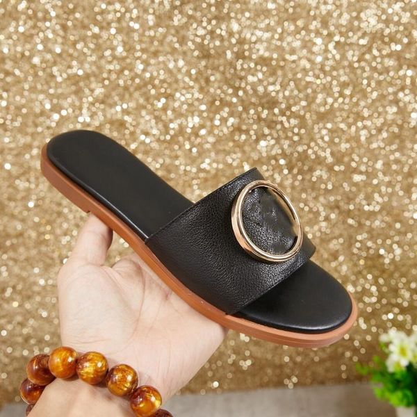 

iduzi l brand designer casual slippers for men and women, summer beach slides, women's sandals, with boxes, wholesale size 35-42, Black