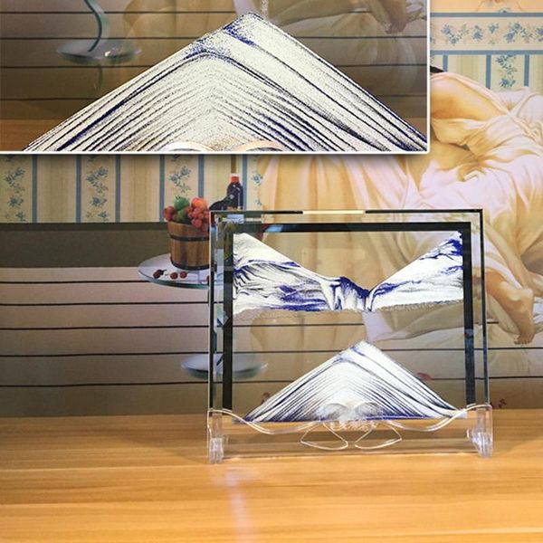 

other clocks & accessories 3d landscape moving sand painting dynamic picture flowing hourglass decor