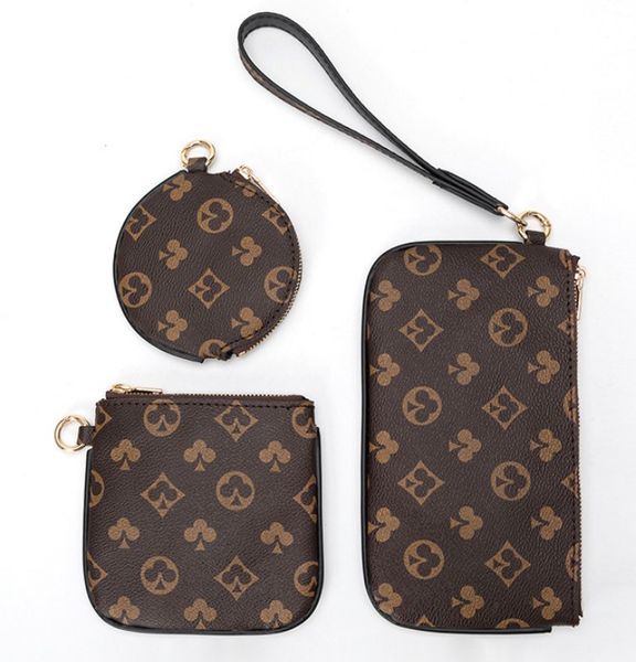 

men women luxury leather key clip bag fashion printing multifunctional wallet keychain holder case cover purses pouch pendant leathers walle, Red;blue