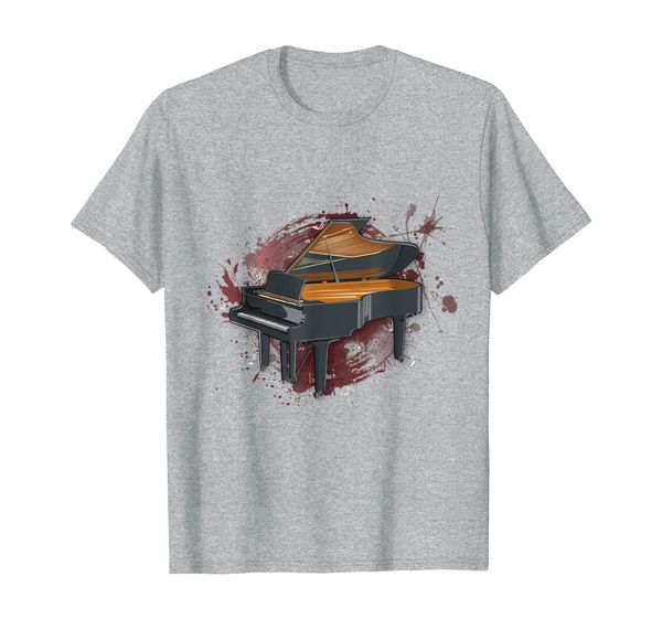 

grand piano t-shirt instrument gift for musicians, White;black