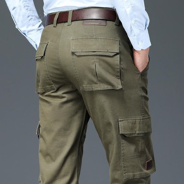 

men's pants overall men military army cargo cotton baggy straight multi-pockets long trousers vintage plus size tactical outdoor, Black