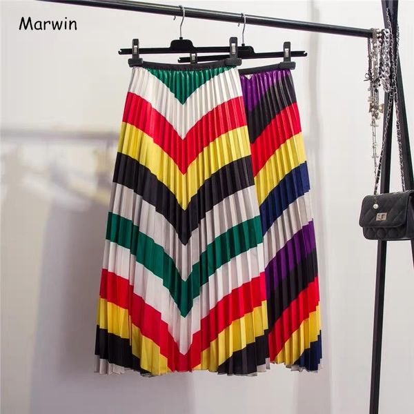 

skirts marvin's spring 2021 colors, game stripes, folded in street style, Black
