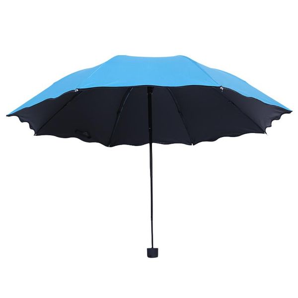 

umbrellas folding umbrella travel pure color blooming in water college small portable parasol anti uv windproof art style outdoor