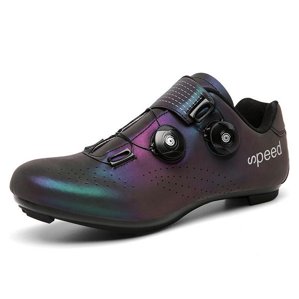 

professional athletic bicycle shoes mtb cycling shoes road bike lock cycling men women mountain bike self-lock, Black