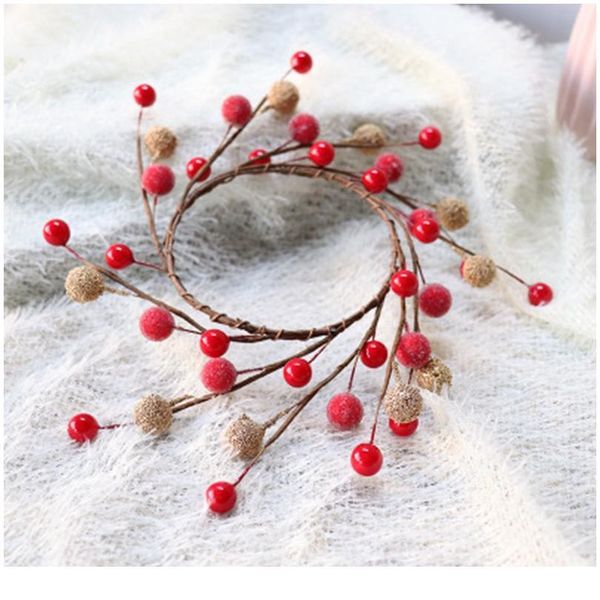 

christmas wind glass beads door hanging home decoration creative fake flower rattan arrangement wedding decorative flowe qylqih