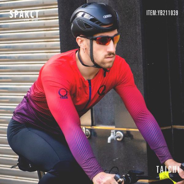 

racing sets spakct 2021 cycling woman jerseys set men long sleeves bib tight pants padded bike clothing sport bicycle shirts wear, Black;blue