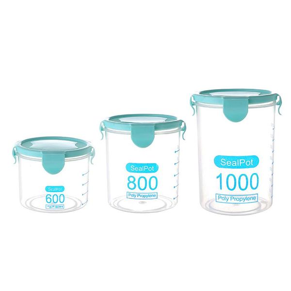 

storage bottles & jars plastic airtight food container sealing canister with lid cereal seasoning jar sealed flour tank kitchen supply