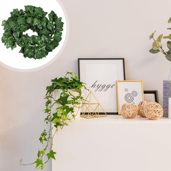 

decorative flowers & wreaths 12pcs simulation green plants imitation ivy creeper rattan artificial leaf