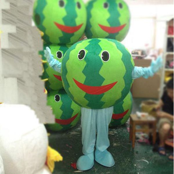 Traje de mascote de melancia de Halloween Alta qualidade Personalize desenho animado Princho de anime Personagem de caráter adulto Carnaval de Natal Roupa de festa ao ar livre