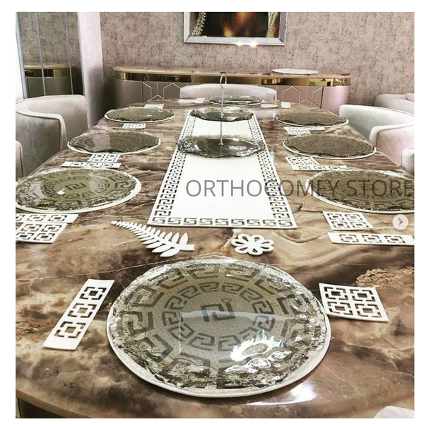 

beyerbey - ottoman motifs tabe runner set (4/6/7/8/10/12 persons) - wedding decoration art dinner camino de mesa