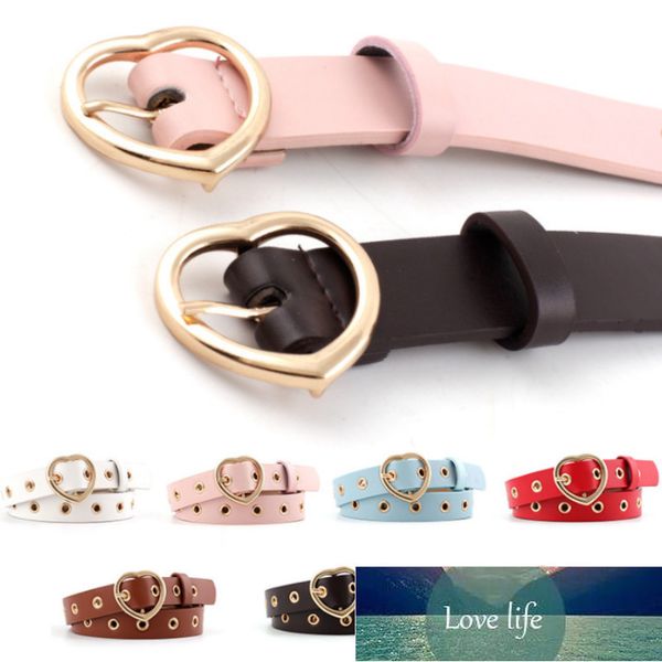

new female leather belt women metal buckle stylish ladies vintage heart buckle leisure leather belt trouser accessories factory price expert, Black;brown