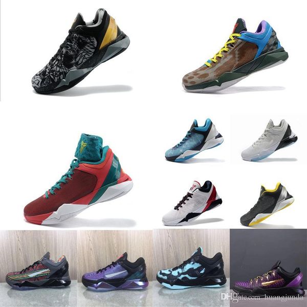 

mens mamba 7 protro basketball shoes kbs zk bryants sneakers usa master black gold red grinch blue white yellow lebron 18 tennis with box