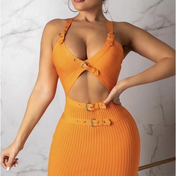 

black orange elegant keyhole rayon bandage dressed up party club dress uma5, White