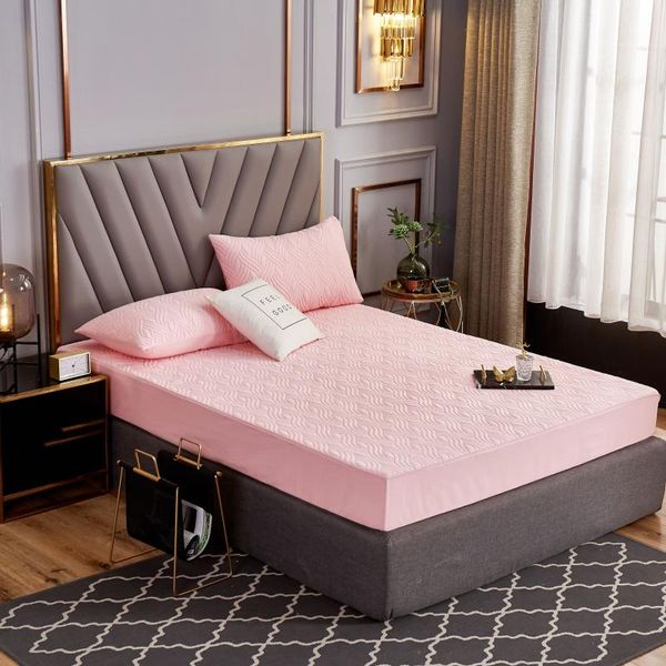 

sheets & sets solid single fitted sheet twaterproof bed quality with elastic band adults home king size round