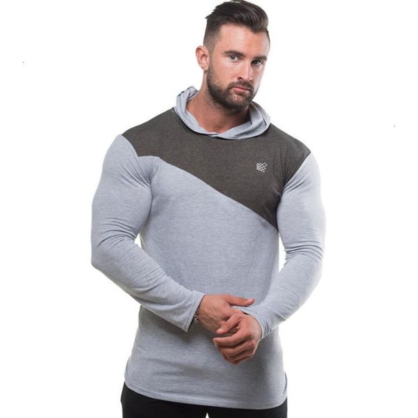 

mens 2021 cotton thin hoodie gyms fitness sweatshirt man autumn new casual fashion hooded jacket male jogger workout brand clothing gt3y, Black
