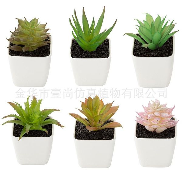 

mini artificial succulent pant bonsai (pot included) imitation flowers creative decoration deskcreative decoration