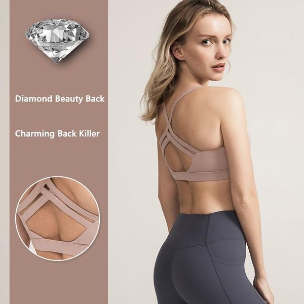 

gym clothing 2021 women diamond back push up sports bras plus size l padded wirebreathable ,fitness yoga bra top, White;black