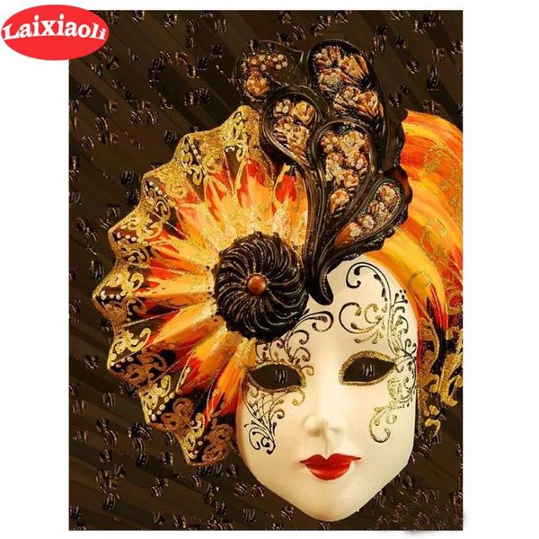 

diamond painting halloween mask pattern rhinestone picture embroidery cross stitch kit decorations for home