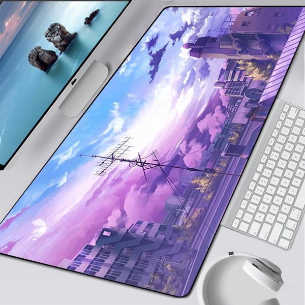 

mouse pads & wrist rests large gaming pad computer mousepad pc gamer mat lapmausepad cartoon anime moon landscape keyboard desk