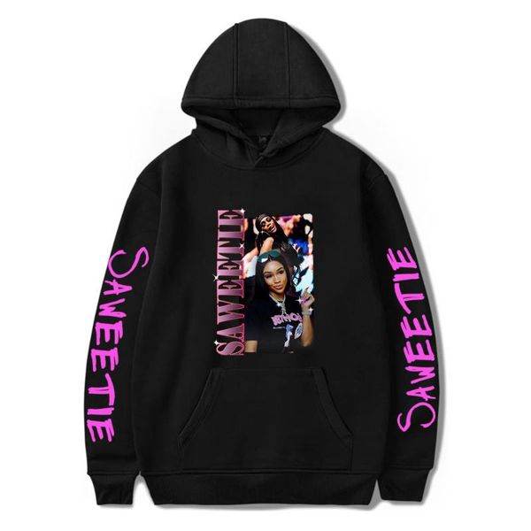 

women's hoodies & sweatshirts wamni 2021 saweetie hoodie men women print pullover harajuku tracksui, Black