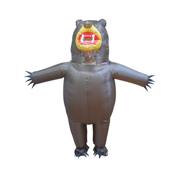 

mascot doll costume bear bites bone inflatable costume for halloween costumes man party dress up suit anime cartoon animals role play, Red;yellow