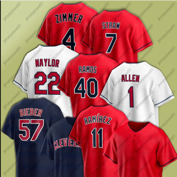 

11 jose ramirez baseball jerseys 57 shane bieber 43 aaron civale 22 josh naylor 1 amed rosario 0 andrÃ©s gimÃ©nez 27 bryan shaw 7 myles straw, Blue;black