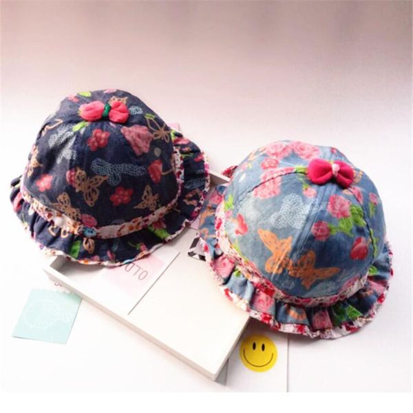 

summer cute toddlers sun hat printed bucket cap hats children caps shade sunshine sum jllfzf, Yellow