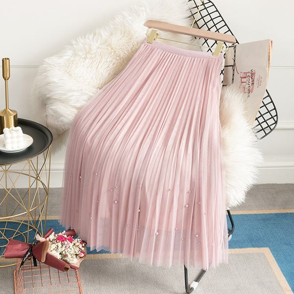 

2021 new women will see the knitted line plied high waist stretch long sleek femme tight skirt zcam, Black