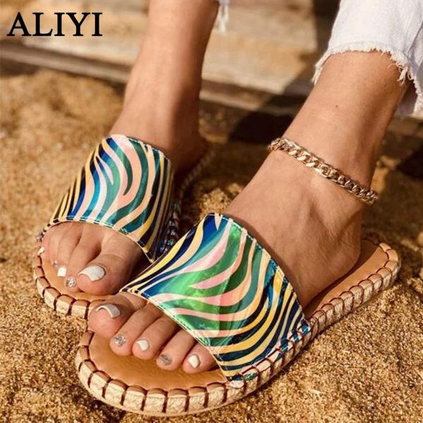 

2021 new sandals women summer fashion bling colorful fish mouth comfortable ladies casual slides 36-43 big home beach slippers, Black