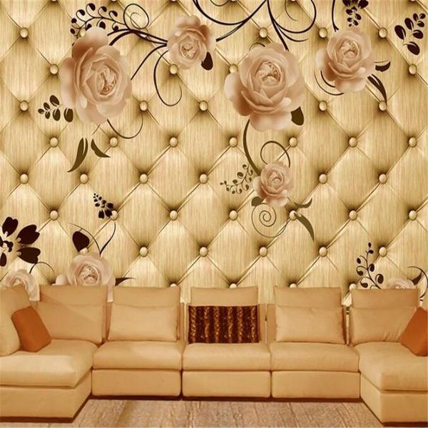 

wallpapers european custom po for walls 3d modern bedroom wall papers home decor flowers murals living room luxury leaf