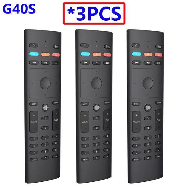 

[3pcs] g40s 2.4ghz wireless remote control air mouse ir learning voice gyroscope for android tv box h96 max battery 34keys