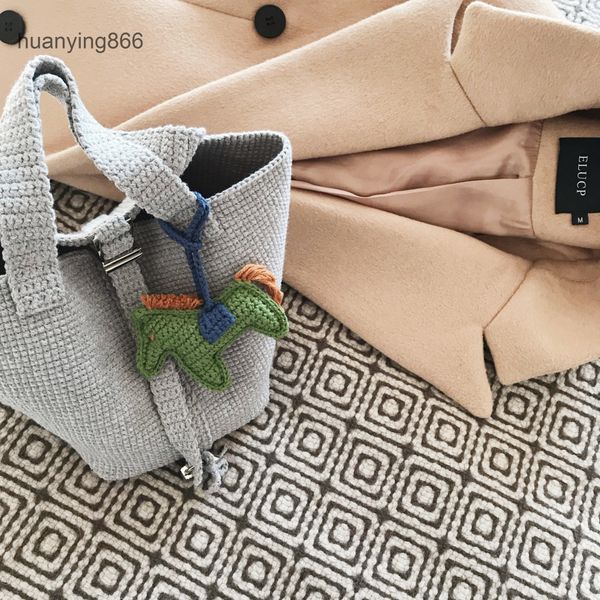 

designer h handbags [material package]h family woven vegetable basket bucket handbag manual wool crochet diy pregnancy to pass the time