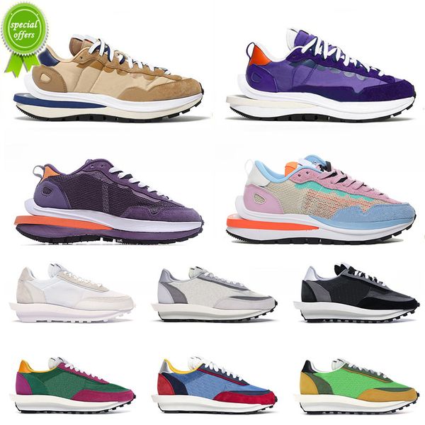 

36-45 ale 2021 arrival running sports shoes men women waffle waffle dark iris pure platinum royal red neptune green outdoor