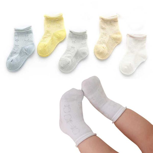 

5pair/lot baby socks summer thin boys and girls baby socks, Pink;yellow