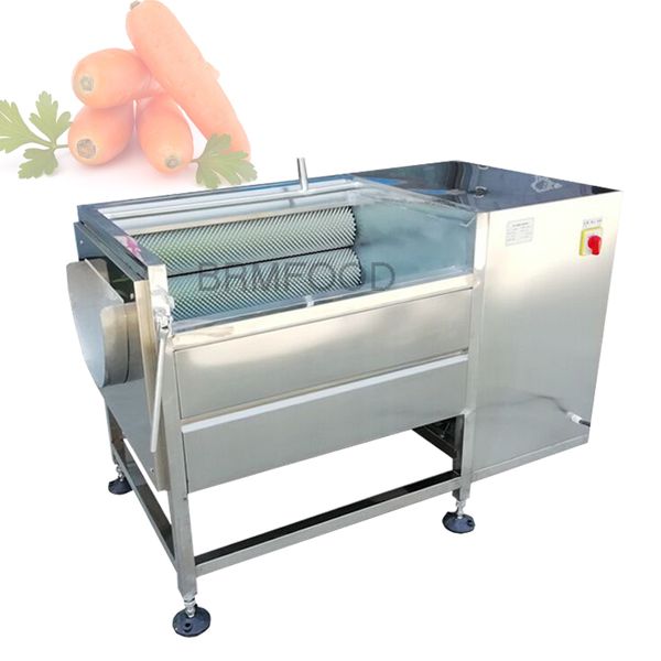 

2021 commercial carrot peeling and washing machine stainless steel potato cassava ginger vegetable processing maker 380v