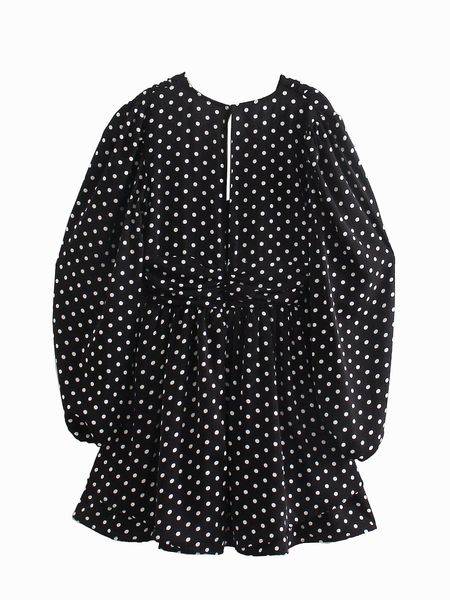 

2021 new dots v neck es mini sweet for women vestido zupg, White