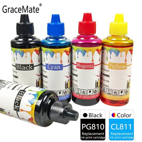 

gracemate ink refill kit pg810 cl811 compatible for canon pixma ip2770 ip2772 mx328 mx338 mx347 mx357 mx366 mx416 mx426 printers
