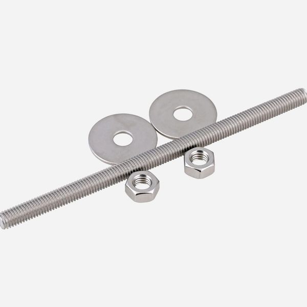

18-8 stainless steel threaded rod ends all thread stud bolt with nut and washer