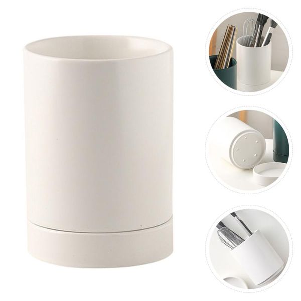 

1 set ceramic utensil caddy multipurpose chopstick holder organizer with base