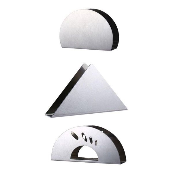 

tissue boxes & napkins stainless steel napkin holder paper serviette dispenser vertical decorative rack box for dining table kitchen counter