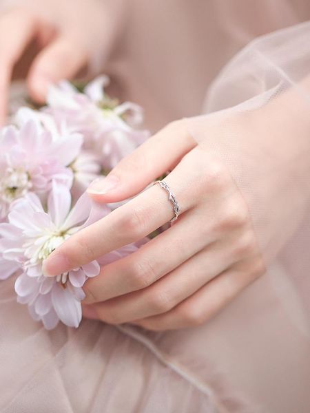 

cluster rings s925 sterling silver jewelry with adjustable opening ring thorn simple personality for women birthday gifts wholesale, Golden;silver