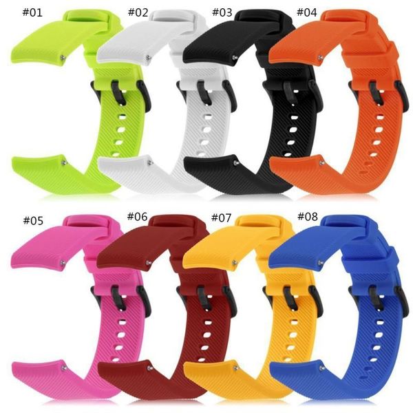 

watch bands wristwatch strap silicone stainless steel pin buckled wristband replacement accessories for samsung, Black;brown