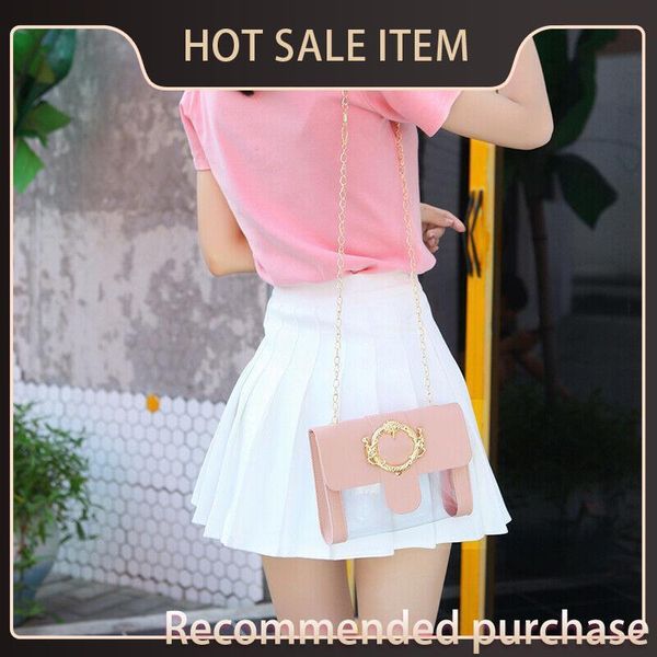 

elegant transparent lady chain women small pvc new bag 2021 crossbody fashion jelly shoulder handbag xltvg