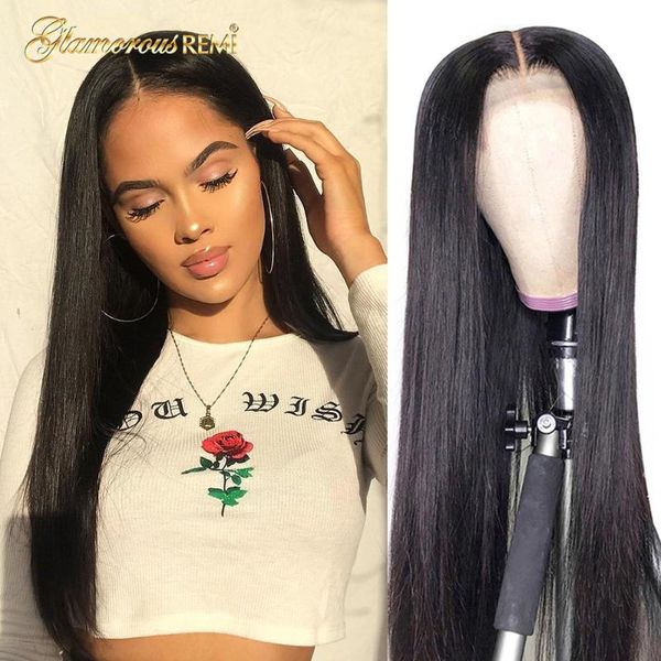 

lace wigs straight human hair wig 13x4 brazilian front preplucked 4x4 with baby density 180 natural color, Black;brown