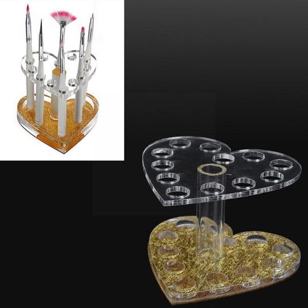 

nail art kits 1x makeup acrylic uv gel pen holder brush stand/ organizer display w3g9 a9n0 z6v3
