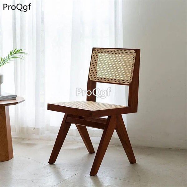 

prodgf 1pcs a set japanese rattan minshuku dining chair